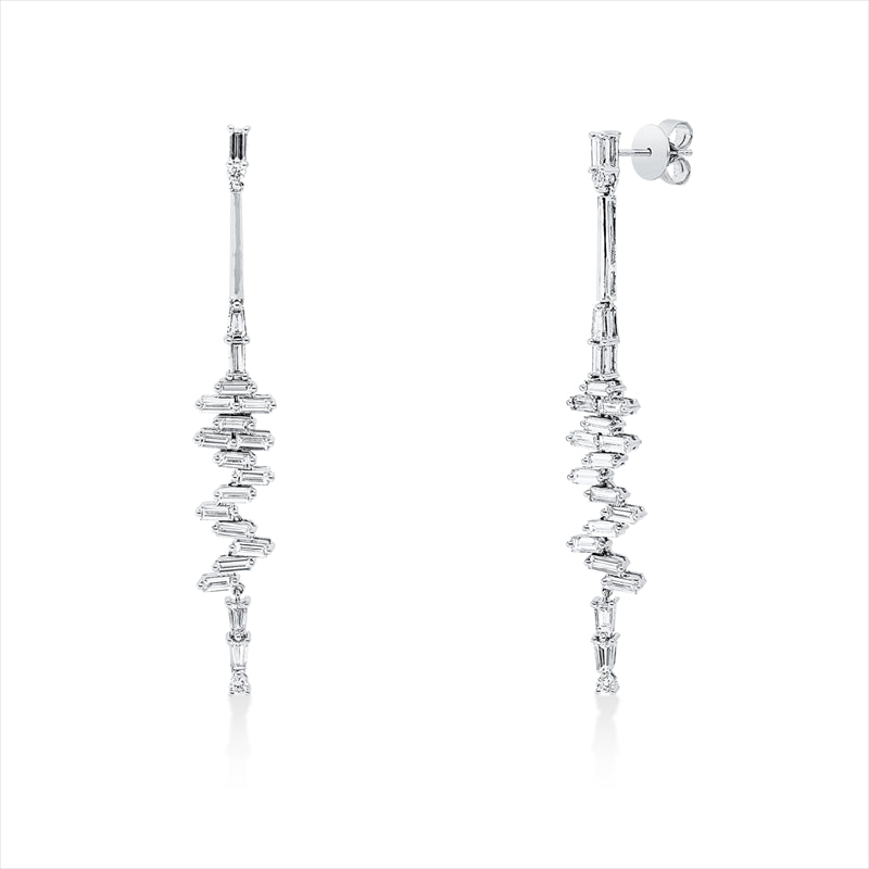 Ohrschmuck    aus 750/-18 Karat Weißgold mit 42 Diamanten 2