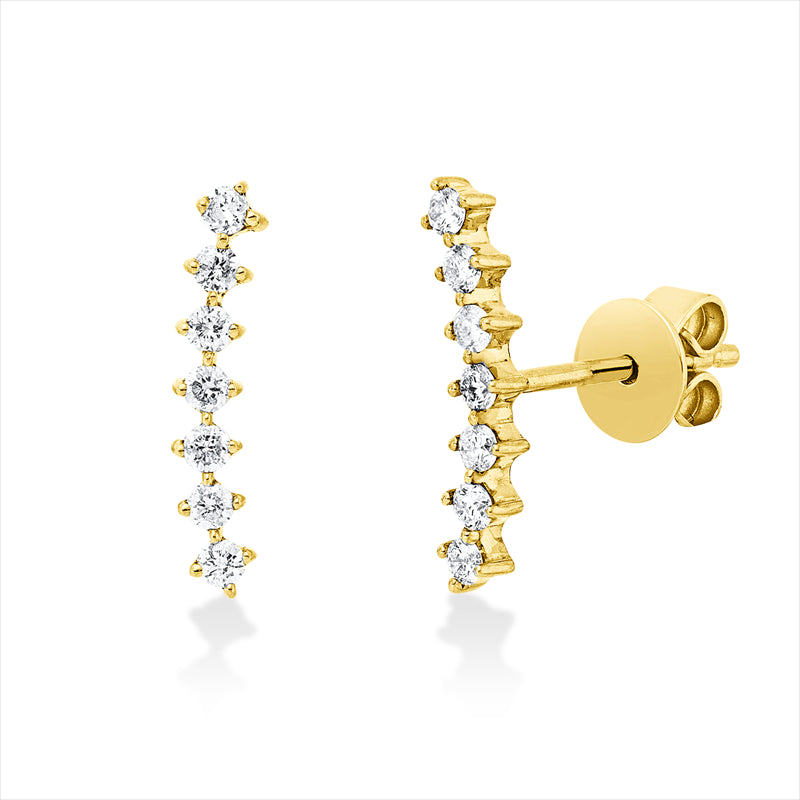 Ohrstecker    aus 750/-18 Karat Gelbgold mit 14 Diamanten 0