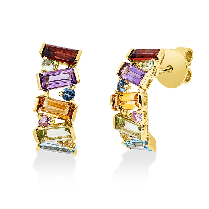 Ohrstecker mit Saphir  aus 750/-18 Karat Gelbgold  