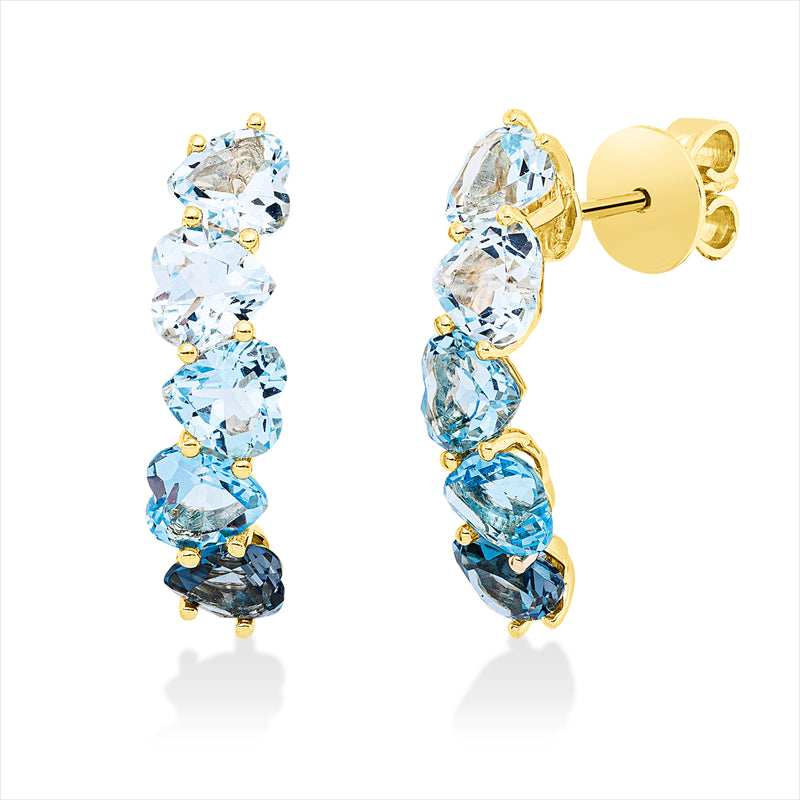 Ohrstecker mit Topas  aus 750/-18 Karat Gelbgold  