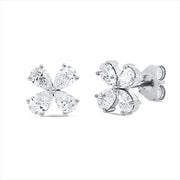 Ohrstecker    aus 750/-18 Karat Weißgold mit 8 Diamanten 1