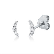 Ohrstecker    aus 750/-18 Karat Weißgold mit 10 Diamanten 0