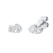 Ohrstecker    aus 750/-18 Karat Weißgold mit 4 Diamanten 0