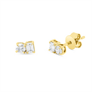 Ohrstecker    aus 750/-18 Karat Gelbgold mit 4 Diamanten 0