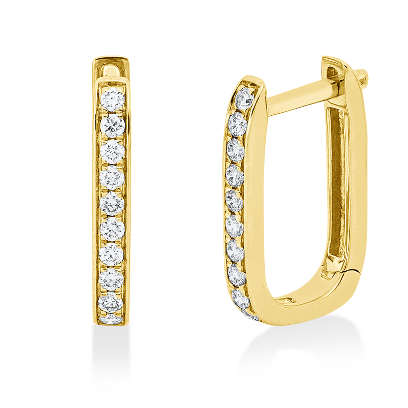 Creolen    aus 750/-18 Karat Gelbgold mit 20 Diamanten 0