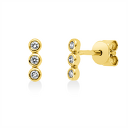Ohrstecker    aus 750/-18 Karat Gelbgold mit 6 Diamanten 0