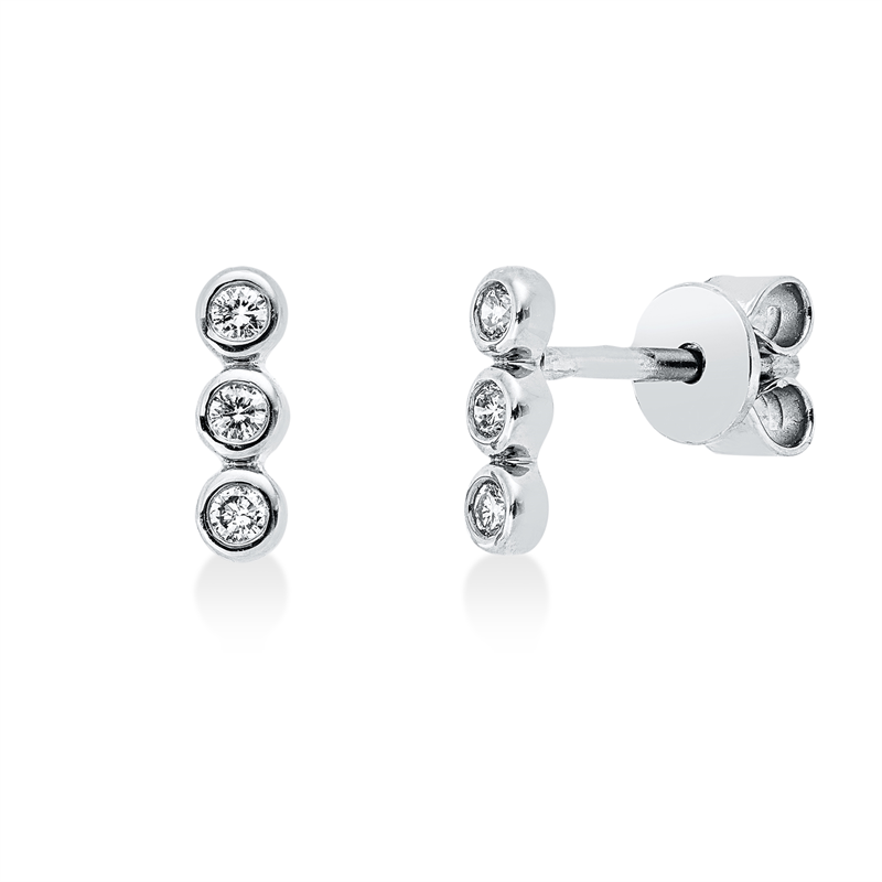 Ohrstecker    aus 750/-18 Karat Weißgold mit 6 Diamanten 0