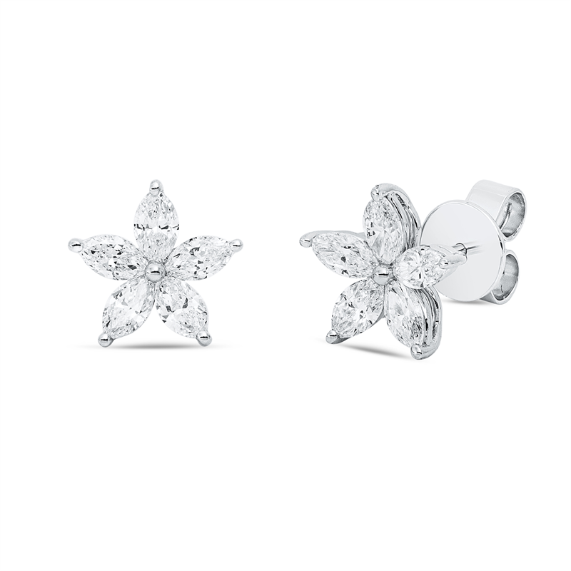 Ohrstecker    aus 750/-18 Karat  mit 10 Diamanten 1