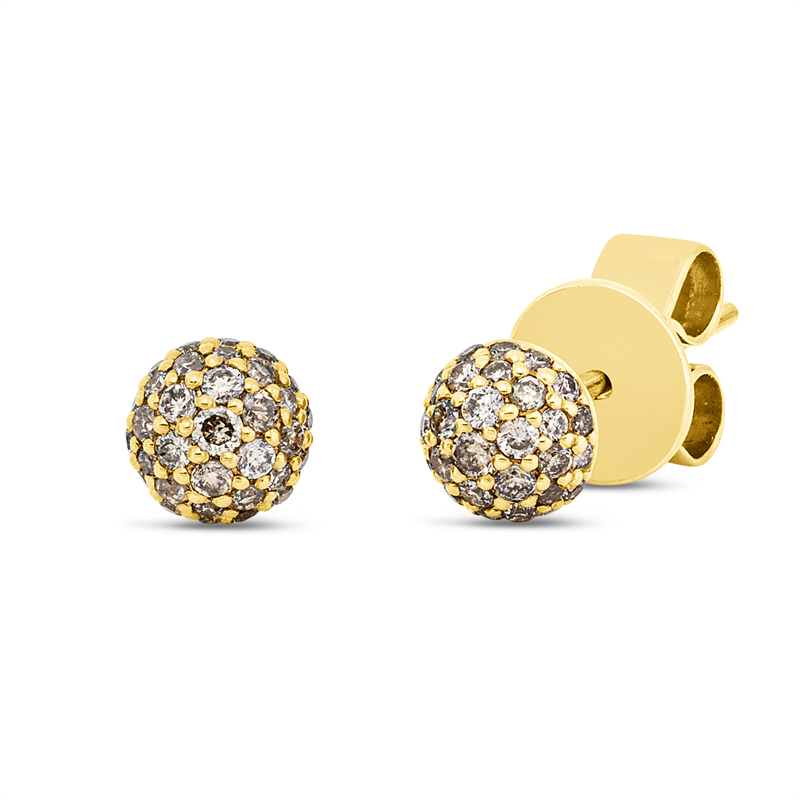 Ohrstecker    aus 750/-18 Karat Gelbgold mit 66 Diamanten 0
