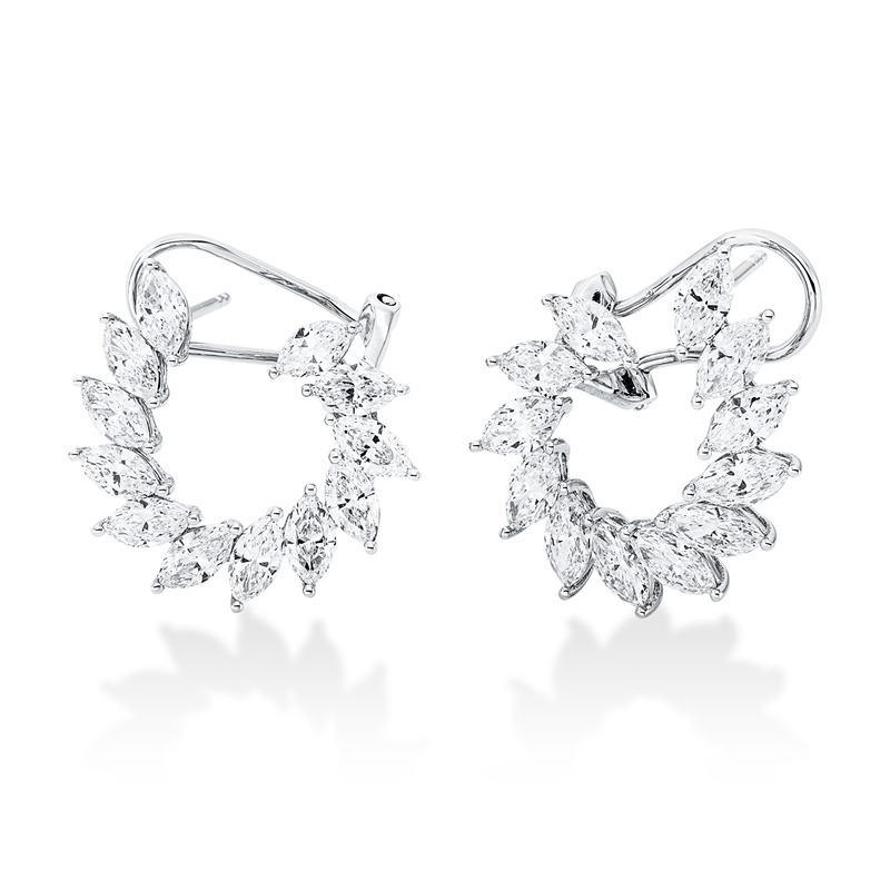 Ohrschmuck    aus 750/-18 Karat Weißgold mit 24 Diamanten 3