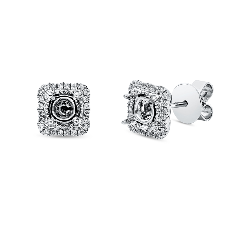 Ohrstecker    aus 750/-18 Karat Weißgold mit 48 Diamanten 0