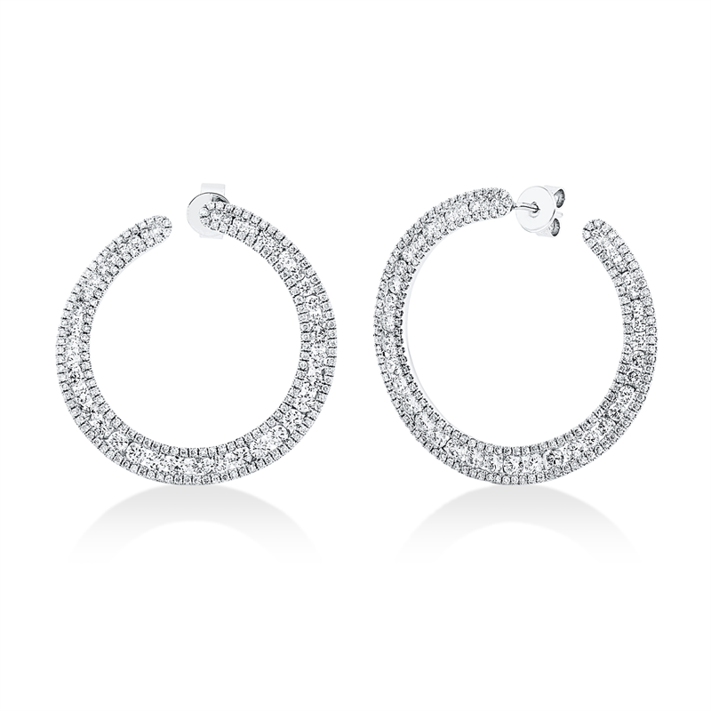 Ohrschmuck    aus 750/-18 Karat Weißgold mit 402 Diamanten 4