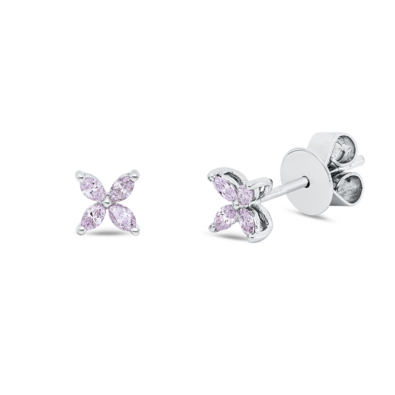 Ohrstecker    aus 750/-18 Karat Weißgold mit 8 Diamanten 0