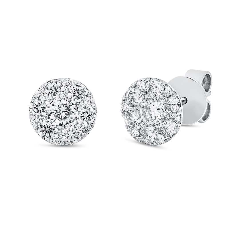 Ohrstecker    aus 750/-18 Karat Weißgold mit 26 Diamanten 0