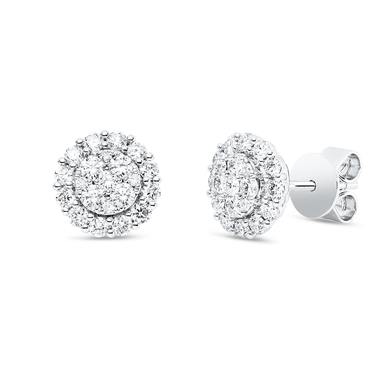 Ohrstecker    aus 750/-18 Karat Weißgold mit 42 Diamanten 0