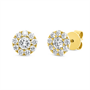 Ohrstecker    aus 750/-18 Karat Gelbgold mit 20 Diamanten 0