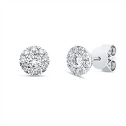 Ohrstecker    aus 750/-18 Karat Weißgold mit 20 Diamanten 0