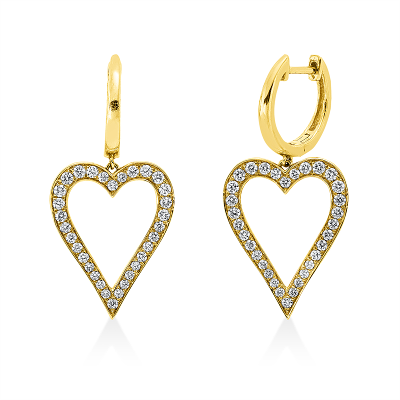 Ohrschmuck    aus 750/-18 Karat Gelbgold mit 64 Diamanten 0
