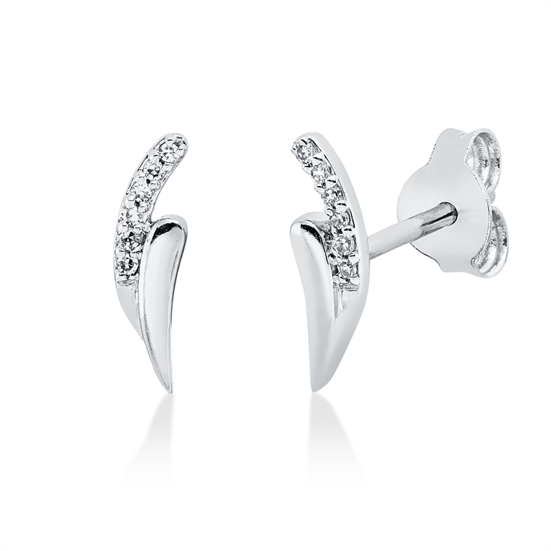 Ohrstecker    aus 750/-18 Karat Weißgold mit 12 Diamanten 0