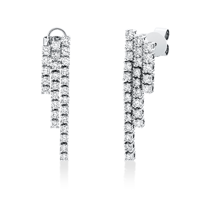 Ohrschmuck    aus 750/-18 Karat Weißgold mit 54 Diamanten 1