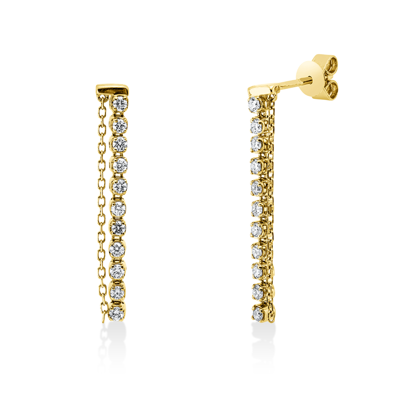 Ohrschmuck    aus 750/-18 Karat Gelbgold mit 22 Diamanten 0