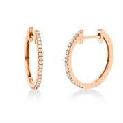 Creolen    aus 750/-18 Karat Rotgold mit 44 Diamanten 0