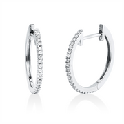 Creolen    aus 750/-18 Karat Weißgold mit 44 Diamanten 0