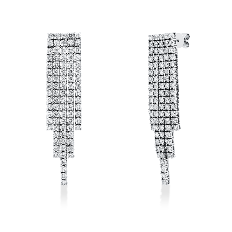 Ohrschmuck    aus 750/-18 Karat Weißgold mit 172 Diamanten 4