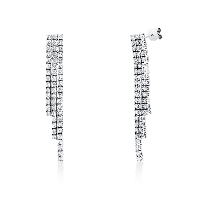 Ohrschmuck    aus 750/-18 Karat Weißgold mit 108 Diamanten 2