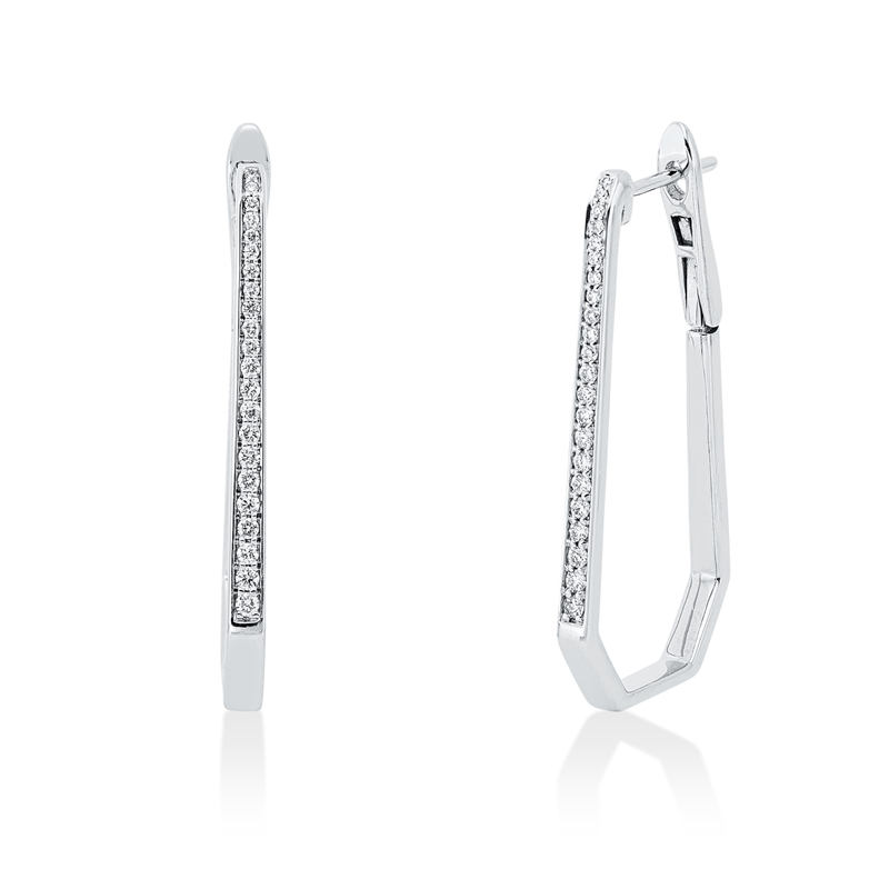 Creolen    aus 750/-18 Karat Weißgold mit 44 Diamanten 0