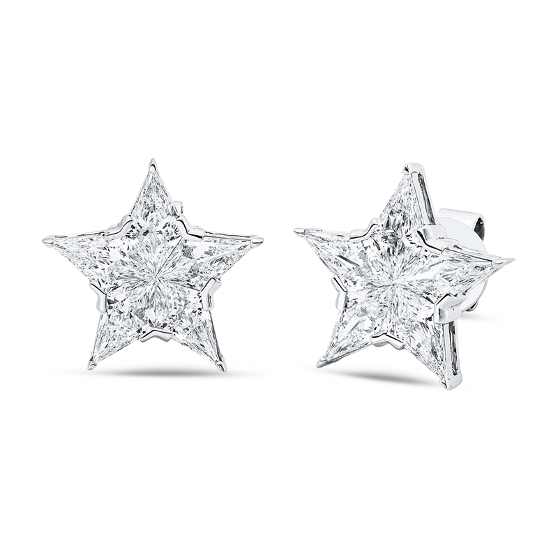 Ohrstecker    aus 750/-18 Karat Weißgold mit 10 Diamanten 2