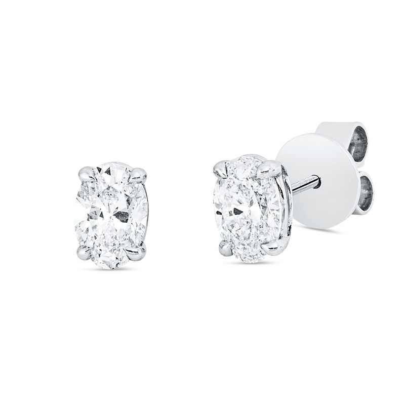 Ohrstecker    aus 750/-18 Karat Weißgold mit 2 Diamanten 1