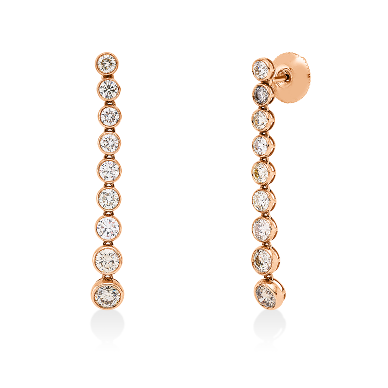 Ohrschmuck    aus 750/-18 Karat Rotgold / Weißgold mit 18 Diamanten 2