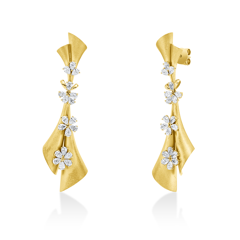 Ohrschmuck    aus 750/-18 Karat Gelbgold mit 38 Diamanten 2