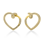 Creolen    aus 750/-18 Karat Gelbgold mit 196 Diamanten 1