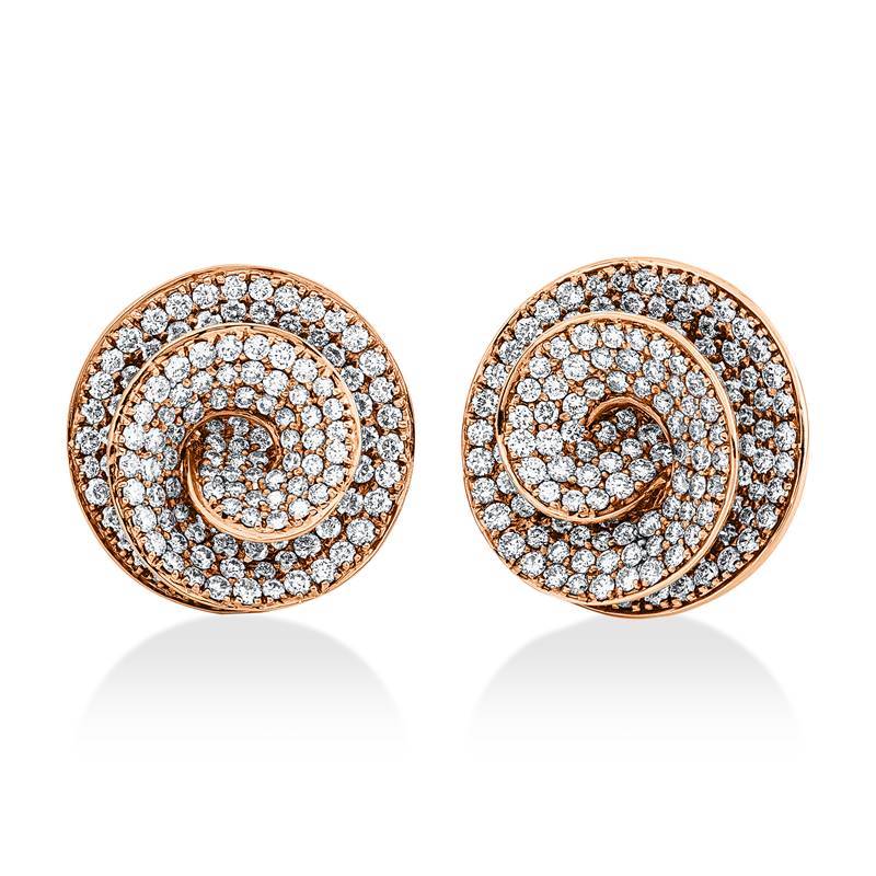 Ohrschmuck    aus 750/-18 Karat Rotgold / Weißgold mit 336 Diamanten 6