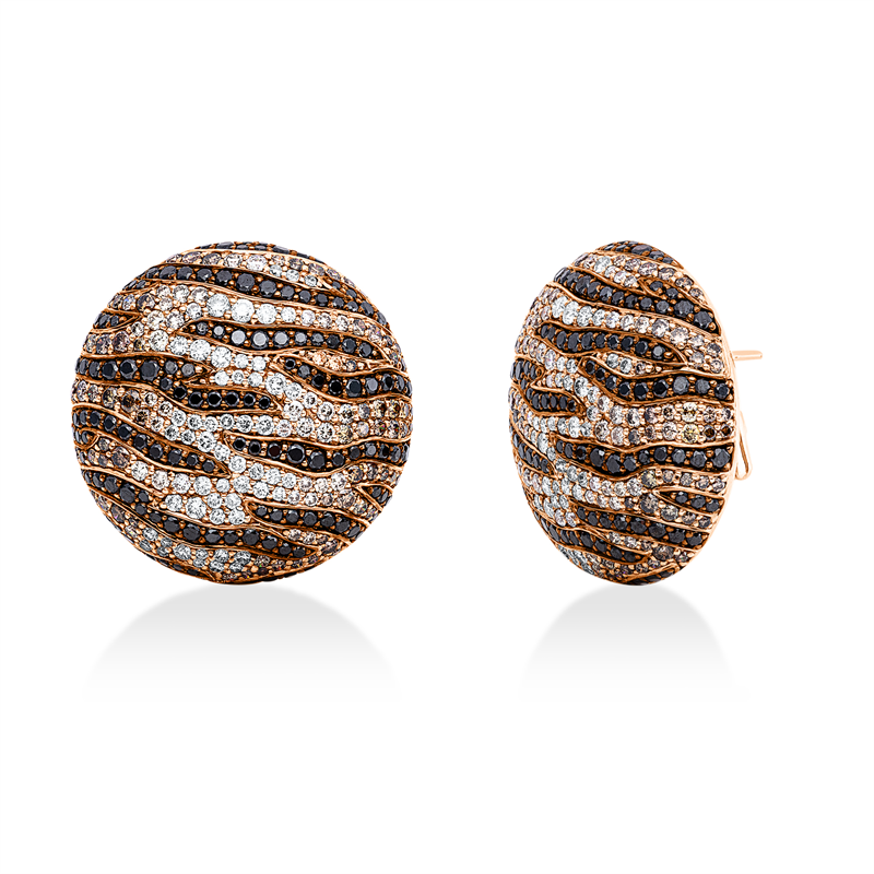 Ohrschmuck    aus 750/-18 Karat Rotgold mit 588 Diamanten 8