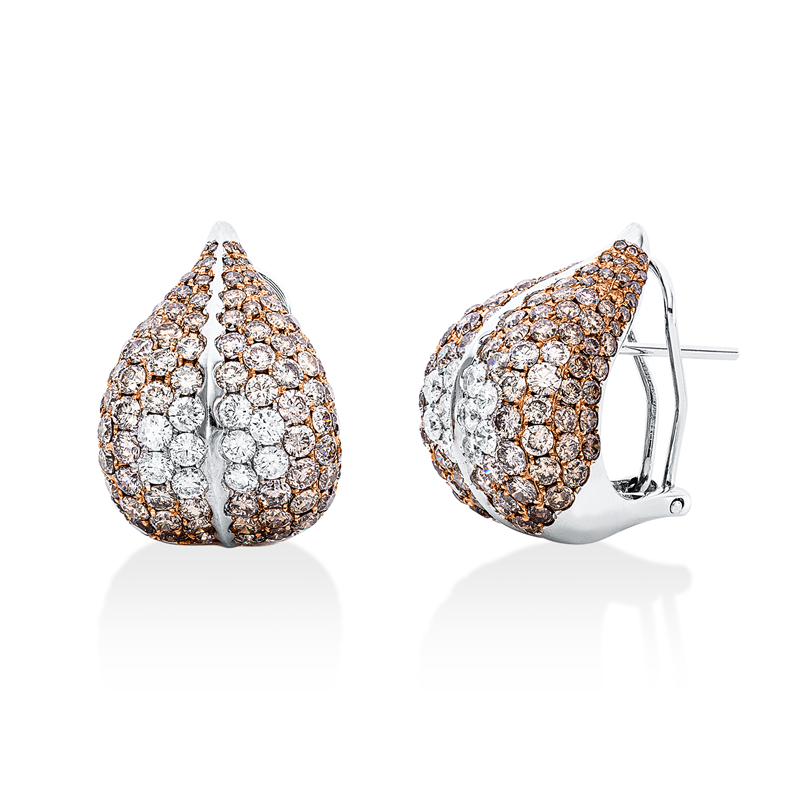Creolen    aus 750/-18 Karat Weißgold mit 260 Diamanten 10