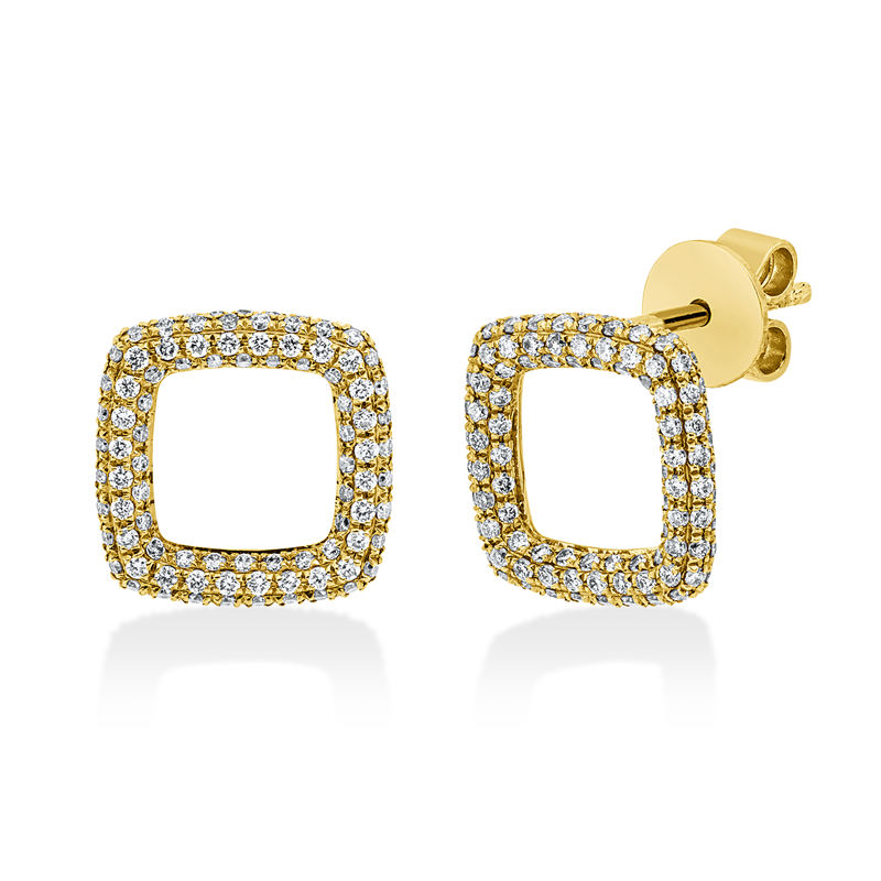 Ohrstecker    aus 750/-18 Karat Gelbgold mit 240 Diamanten 0