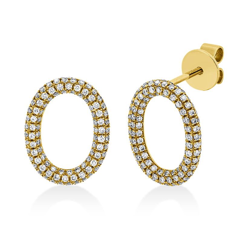 Ohrstecker    aus 750/-18 Karat Gelbgold mit 264 Diamanten 0
