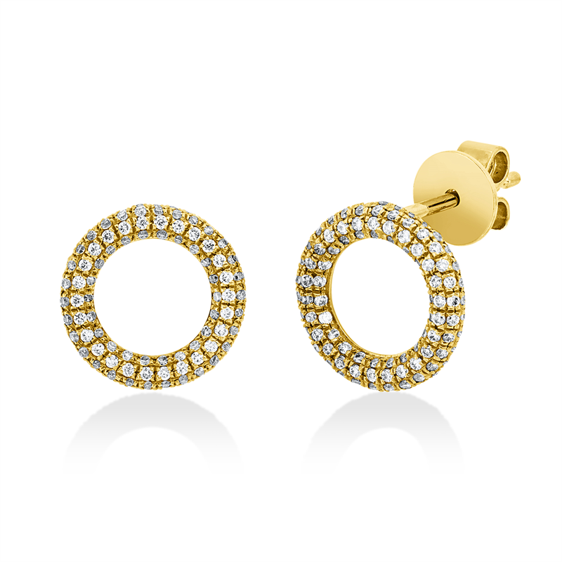 Ohrstecker    aus 750/-18 Karat Gelbgold mit 224 Diamanten 0