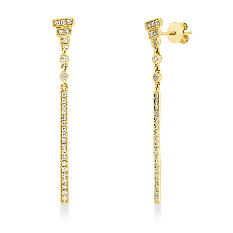 Ohrschmuck    aus 750/-18 Karat Gelbgold mit 54 Diamanten 0