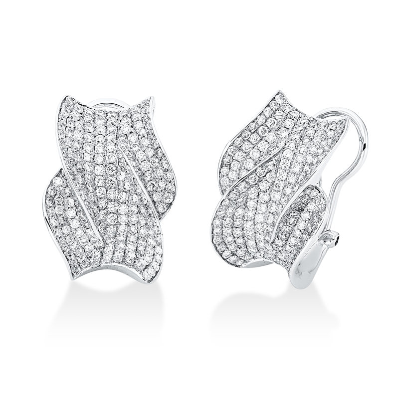 Ohrschmuck    aus 750/-18 Karat Weißgold mit 378 Diamanten 3