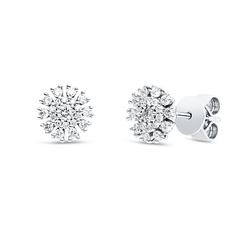 Ohrstecker    aus 750/-18 Karat Weißgold mit 42 Diamanten 0