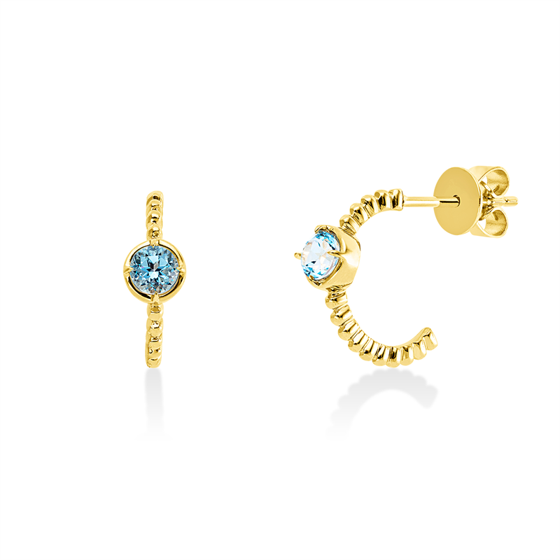 Ohrschmuck mit Topas  aus 750/-18 Karat Gelbgold  