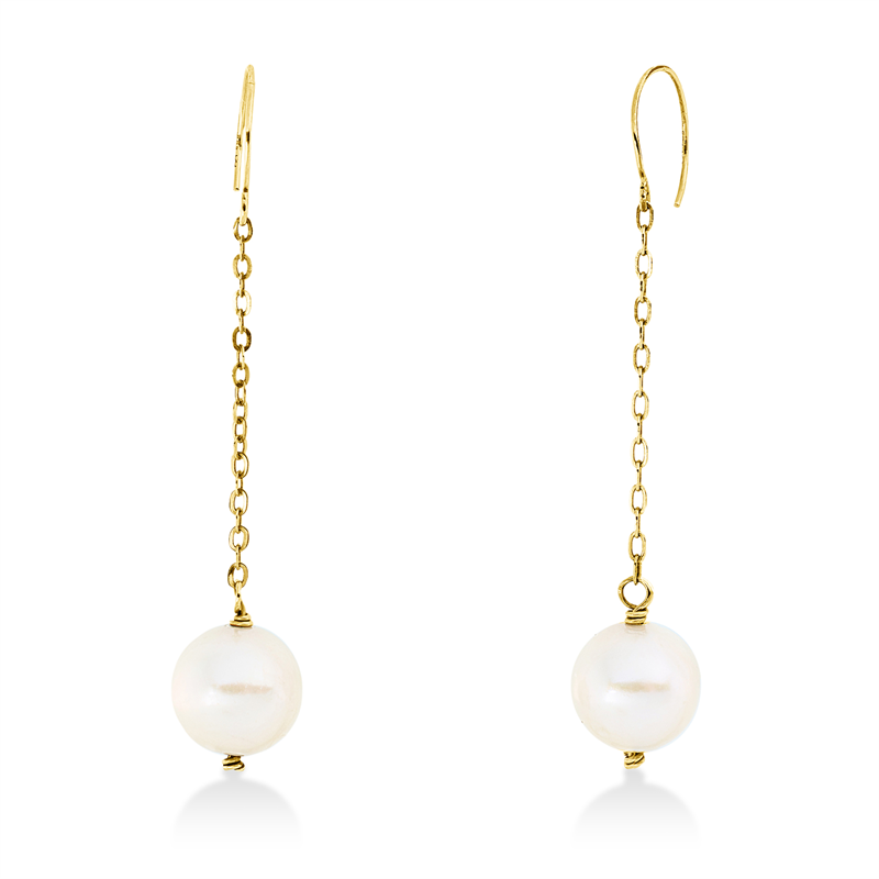 Ohrhänger   mit Zuchtperle aus 585/-14 Karat Gelbgold  