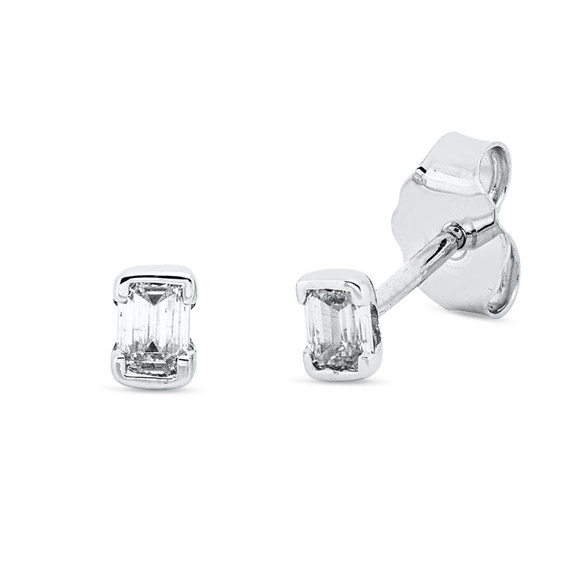 Ohrstecker    aus 750/-18 Karat Weißgold mit 2 Diamanten 0