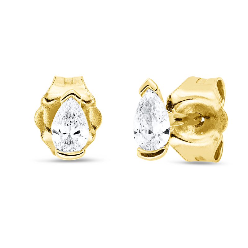 Ohrstecker    aus 750/-18 Karat Gelbgold mit 2 Diamanten 0