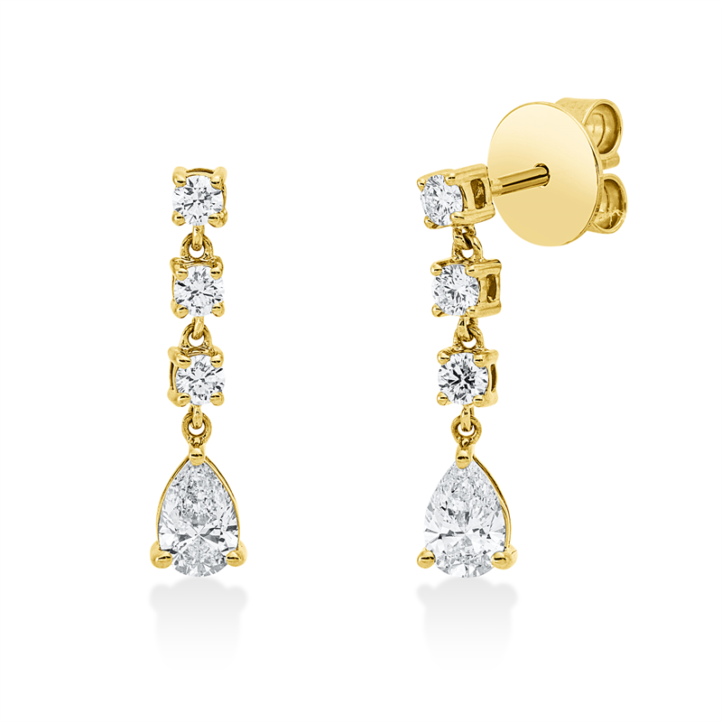 Ohrschmuck    aus 750/-18 Karat Gelbgold mit 8 Diamanten 0