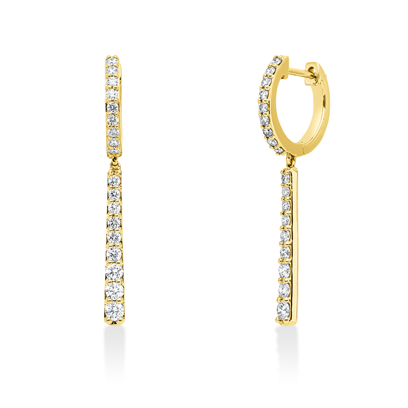 Ohrschmuck    aus 750/-18 Karat Gelbgold mit 36 Diamanten 0